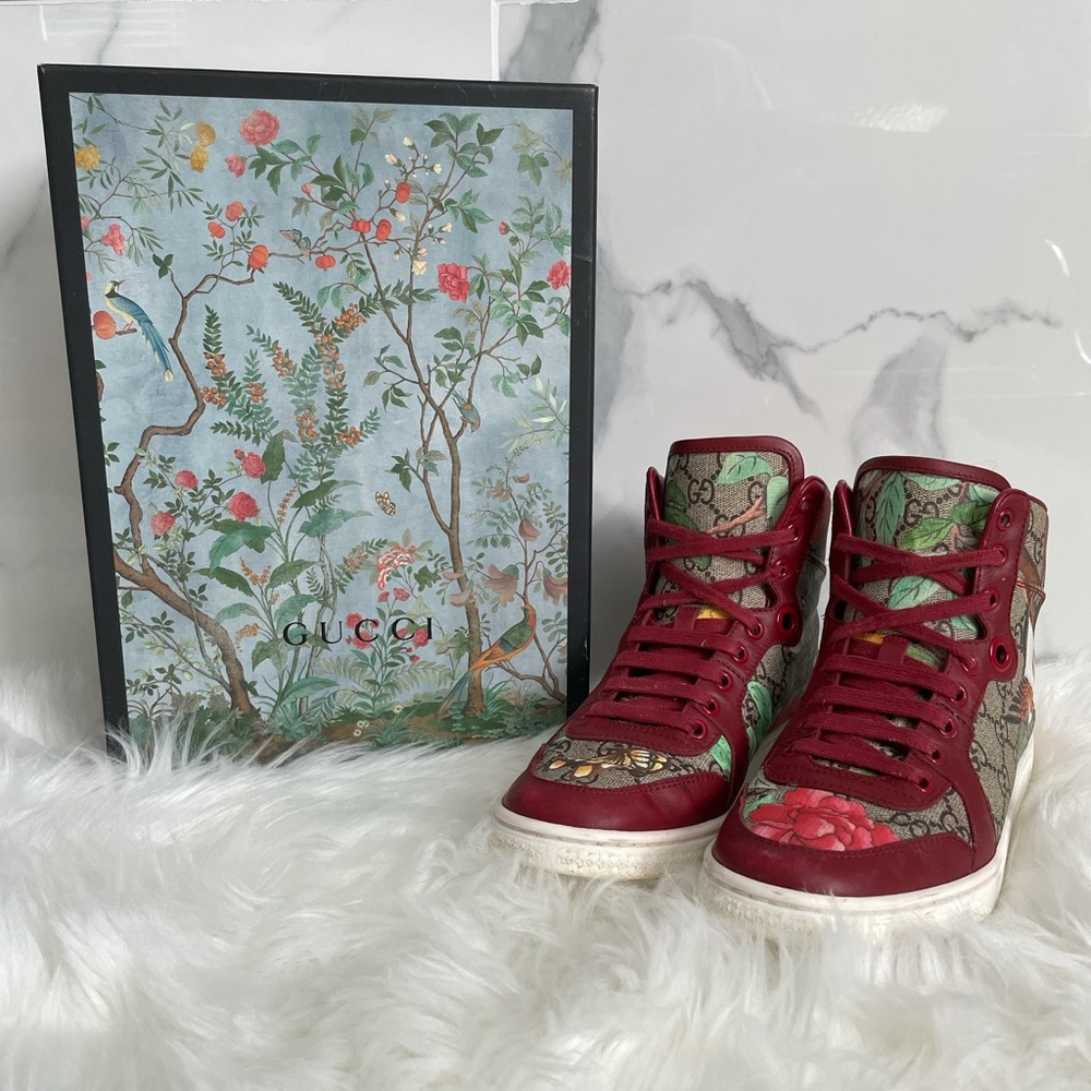 Gucci High Top Women’s Floral Spring Sneakers